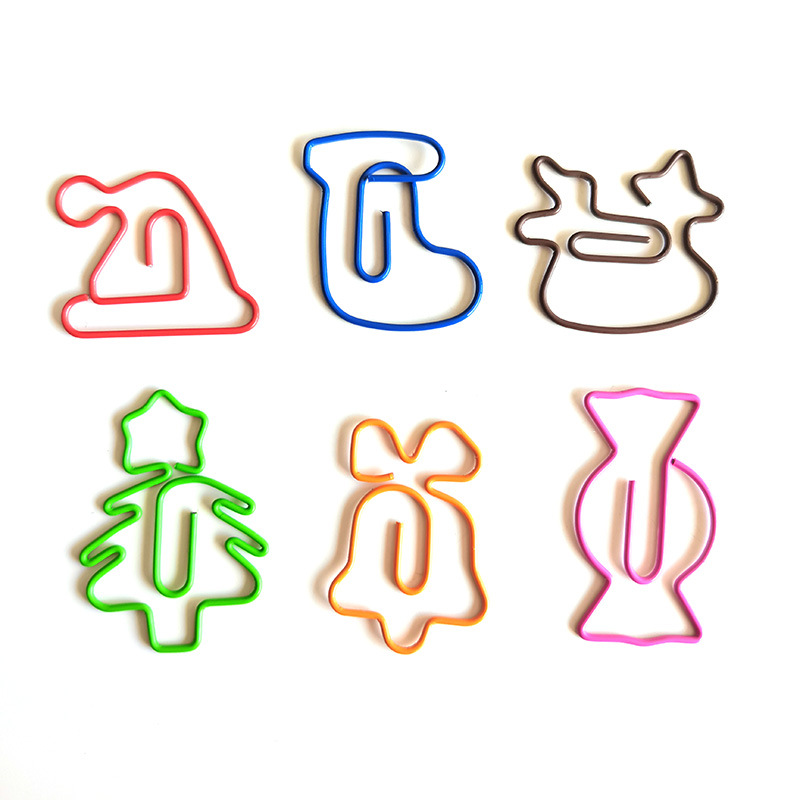 Elk Bugle Call - 50/30 個クリスマスツリー金属材料ベルヘラジカの形の紙クリップおかしいかわいいブックマークオフィス学校文具マーキングクリップ