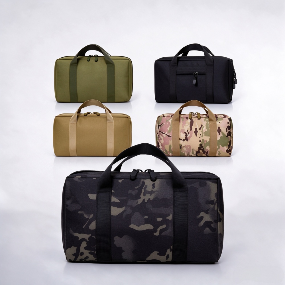 Outdoor Hunting Gear Storage - 戦術的な収納が可能なハンドバッグ。マガジンポーチ付きの携帯用汎用ピストルケース。アウトドアでの狩猟や射撃用具の持ち運びに最適なバッグ。