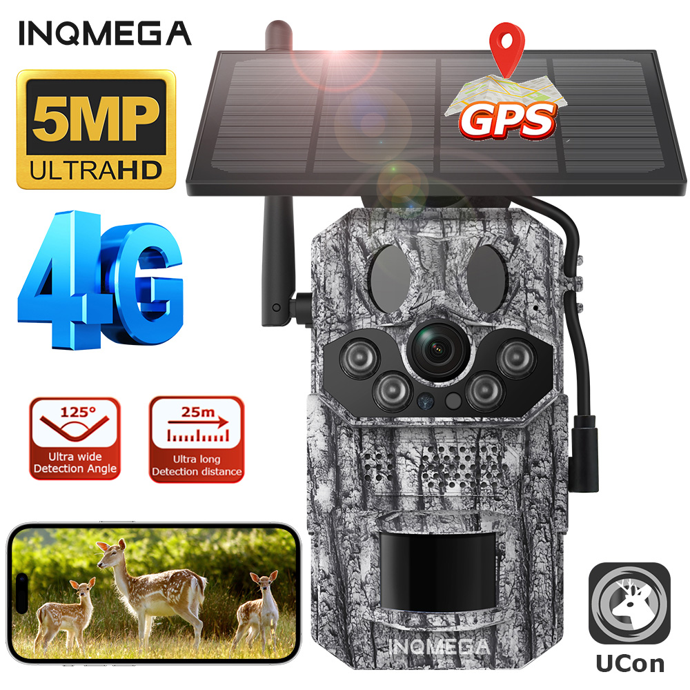 Trail Camera Infrared - INQMEGA4G 2K 5MP PIR モーション起動トリガー時間ナイトビジョン IP66