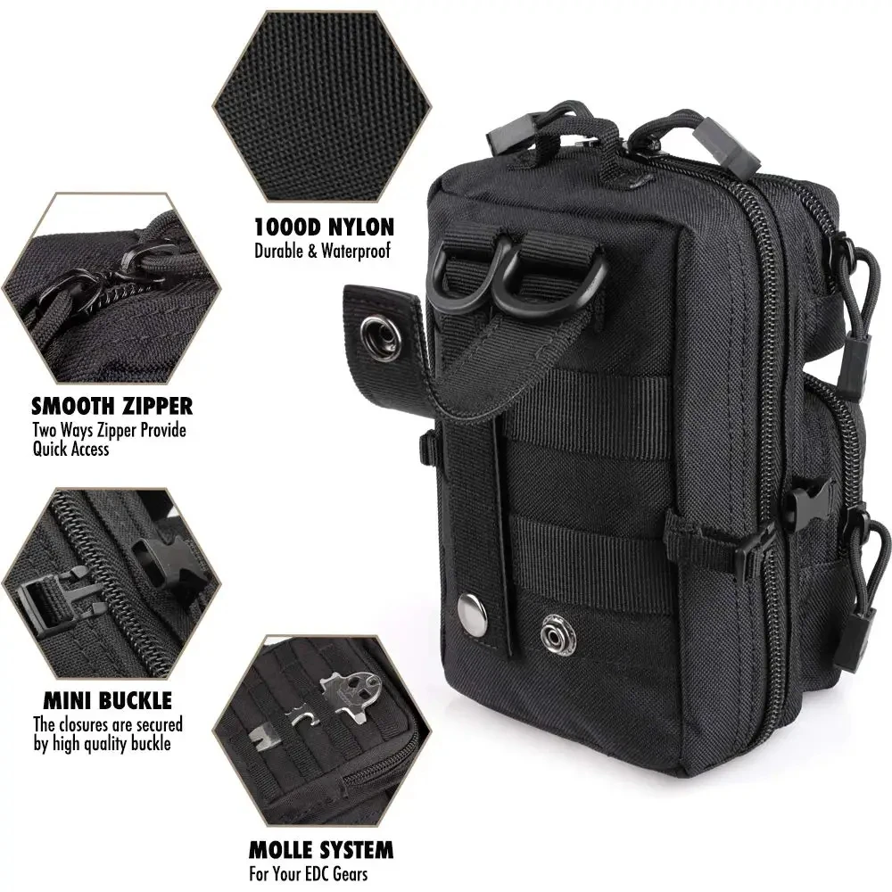 Outdoor Hunting Gear Storage - ミニ・モール・ユーティリティポーチ。アウトドア、ハイキング、キャンプ用の小型ツールポーチ。携帯電話や小物を収納できるバッグ。