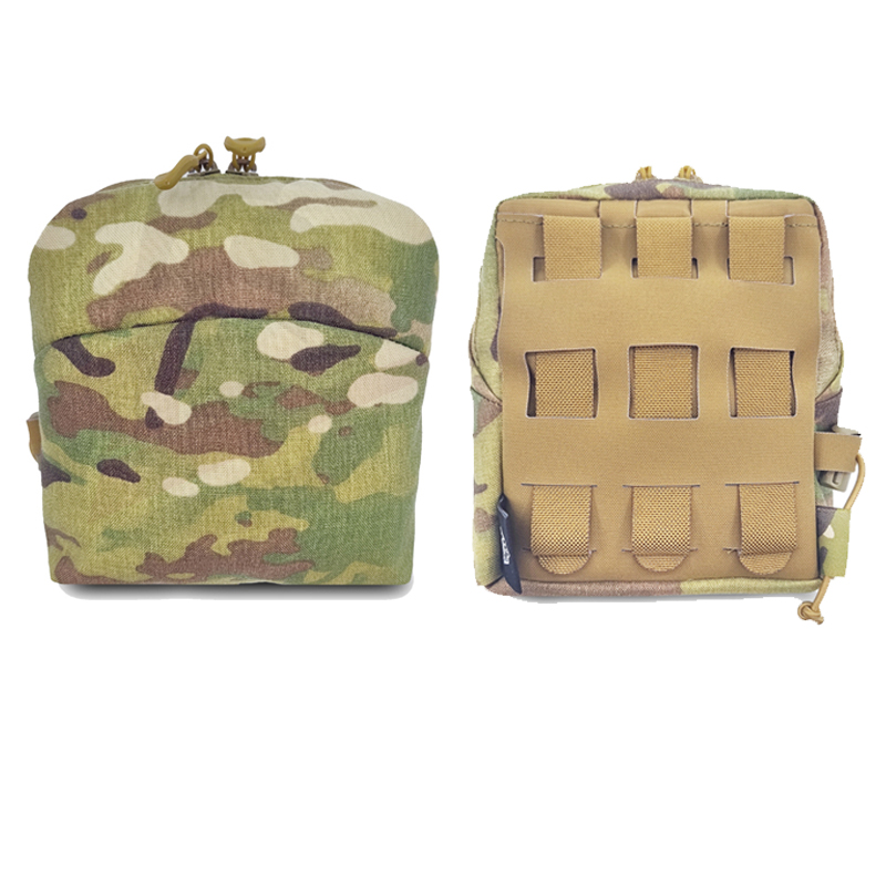 Outdoor Hunting Gear Storage - エアソフトGPポーチ、タクティカルEDC、6x5インチ、小型、ジッパー付き、MOLLEシステム対応、アウトドア用、多機能、収納用、小物入れ、ウエストバッグ、装備品