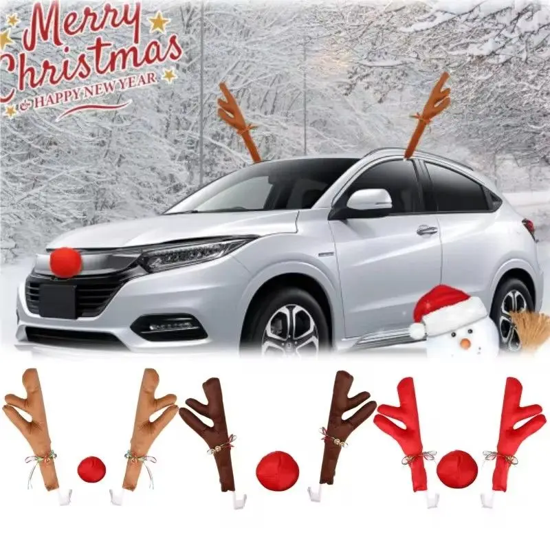 Elk Bugle Call - トナカイ装飾 エルクの角 車用ノーズホーンコスチューム装飾セット ルドルフ クリスマス トナカイの角