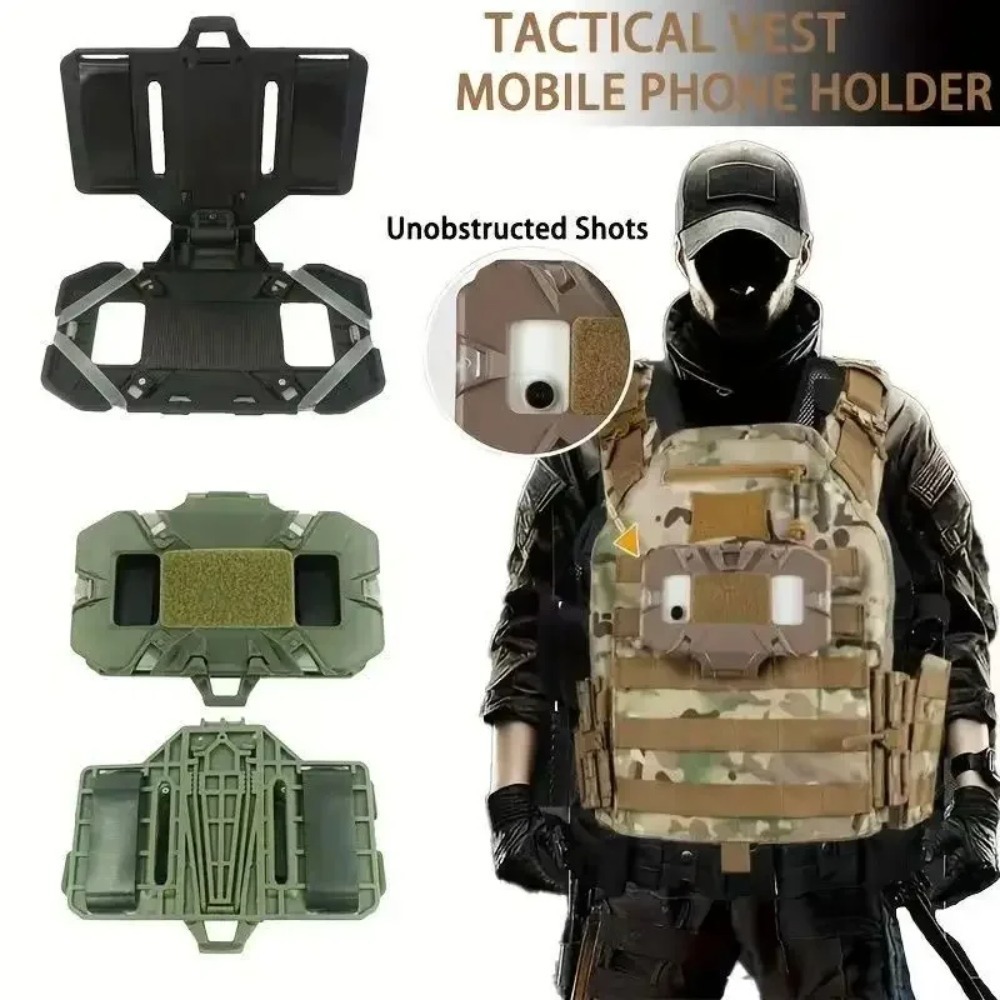 戦術用MOLLEベスト用フォンホルダー、折りたたみ式チェスト - Hunting Outdoor Game のレビューと価格