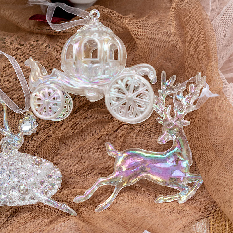クリスマス装飾アクリルクリスタルキャリッジベルヘラジカ蝶クリ - Elk Bugle Call のレビューと価格
