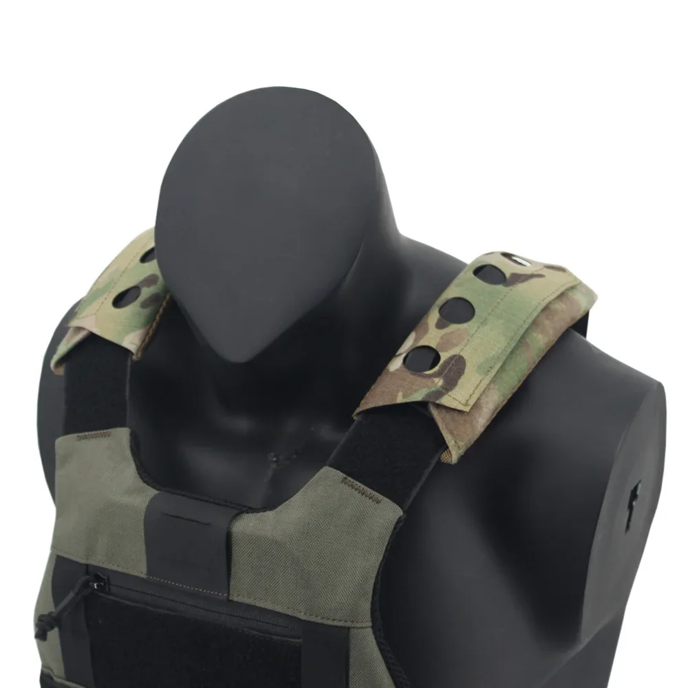 1 ペアレーザー切断タクティカルベスト複合ショルダーパッドエ - Camo Face Paint のレビューと価格