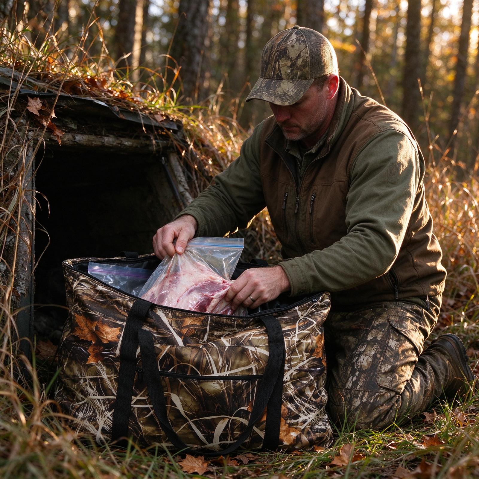 ハンティング用トートバッグ。防水・防臭機能付き。600Dオッ - Outdoor Hunting Gear Storage のレビューと価格