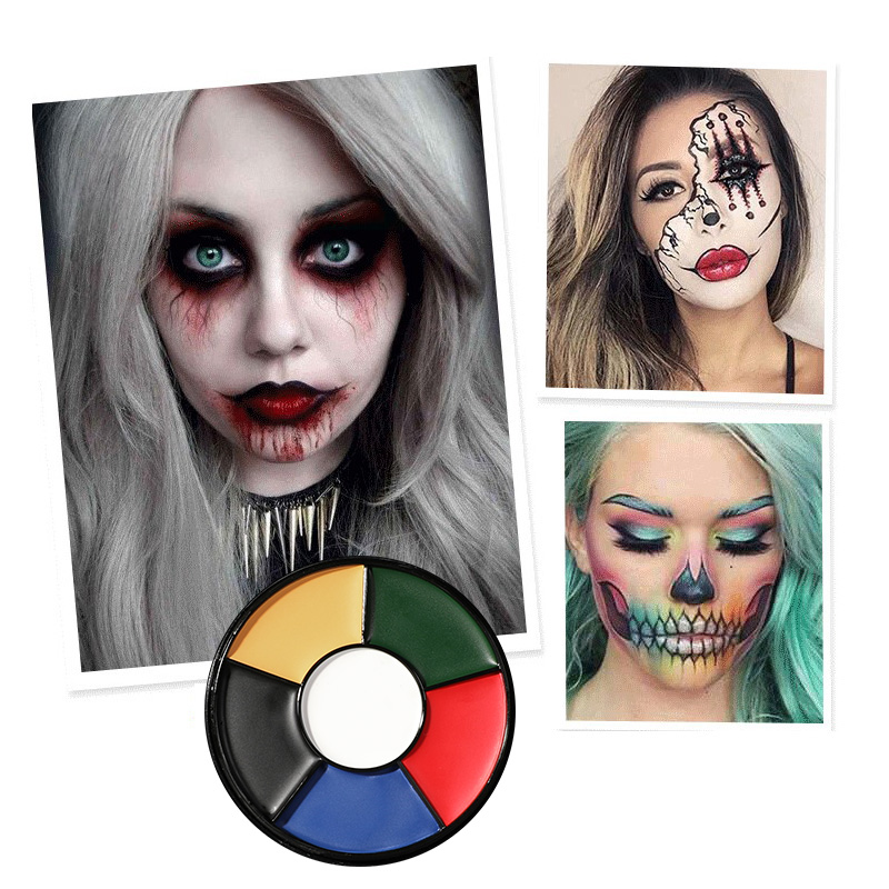 6 色オイルフェイスペイントパレットハロウィンパーティー迷彩 - Camo Face Paint のレビューと価格