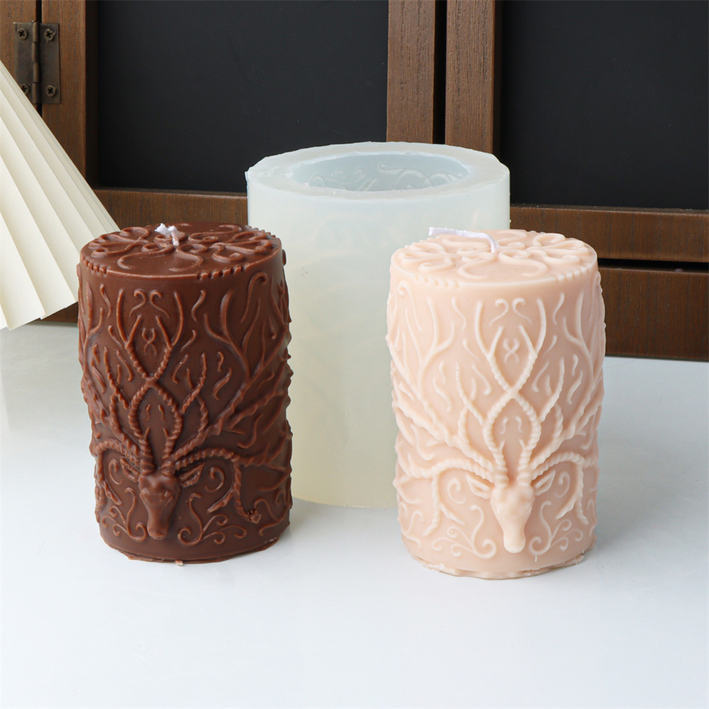 3Dトナカイの角柱キャンドルシリコンモールド、DIYエルクホ - Elk Bugle Call のレビューと価格