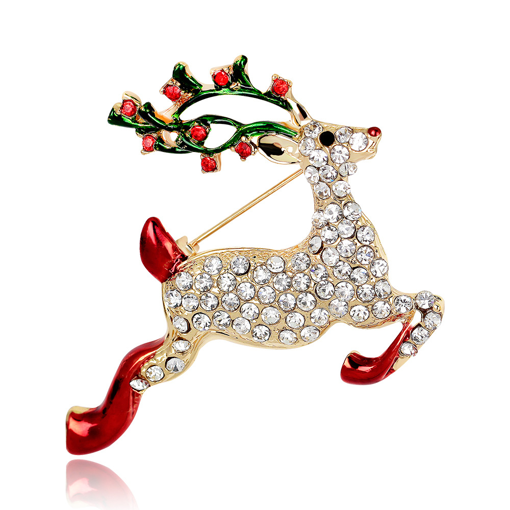 ホットセールクリスマス新年ブローチ、スパークリングラインスト - Elk Bugle Call のレビューと価格