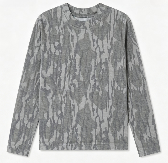 カモフラージュ柄長袖Tシャツ ツリーリーフ迷彩プリント クル - Outdoor Hunting Prints のレビューと価格