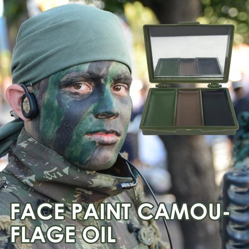 3 色軍ファン CS 撮影フェイスペイント迷彩オイル男性女性 - Camo Face Paint のレビューと価格